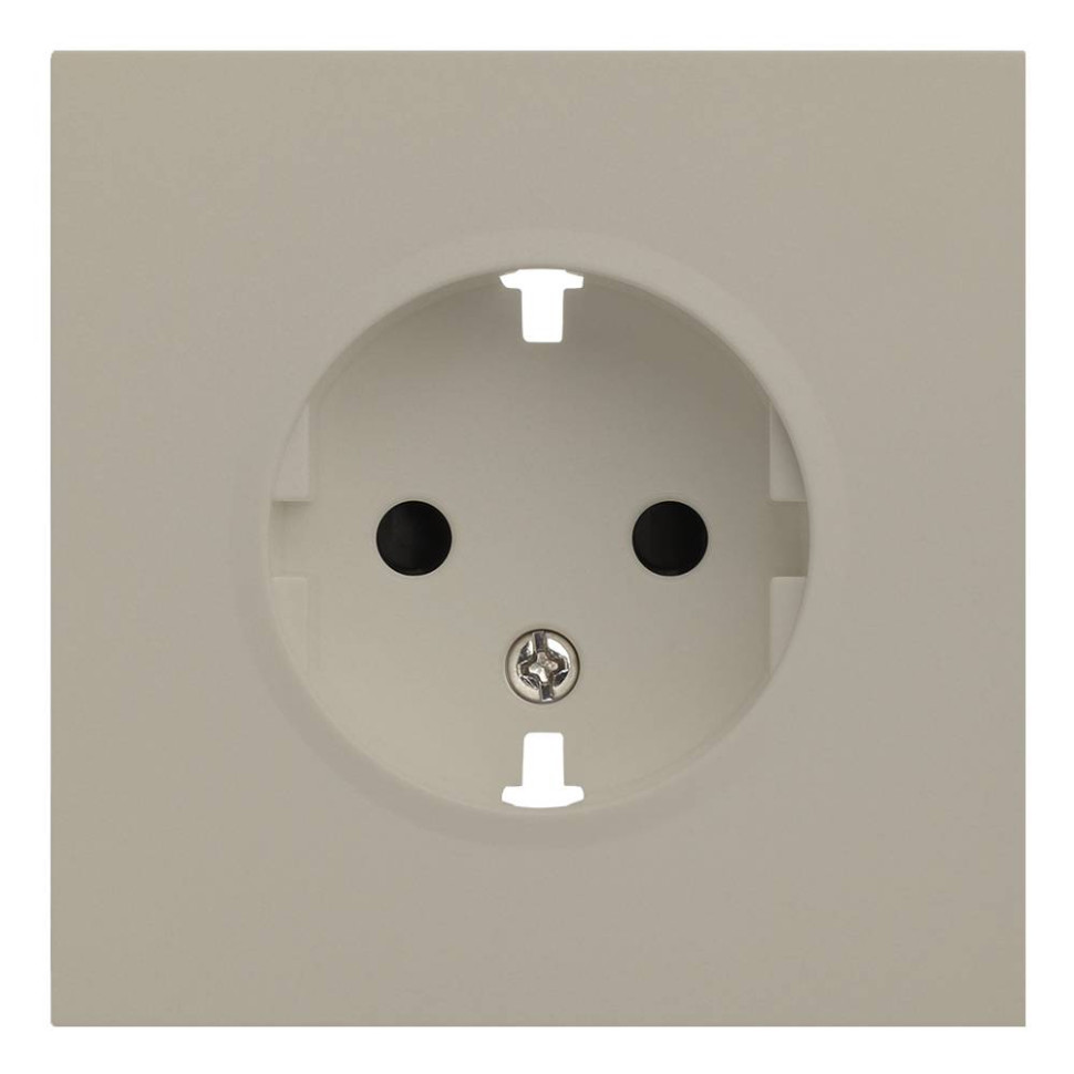 Лицевая панель розетки с З/К, Латте, Rikett 35632 LT