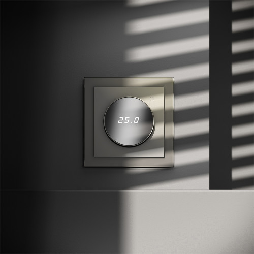 Терморегулятор электронный с индикацией и датчиком, для теплого пола, Шелк, VOLTUM S70 VLS070104