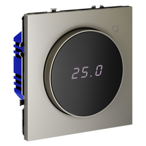 Терморегулятор электронный с индикацией и датчиком, для теплого пола, Шелк, VOLTUM S70 VLS070104
