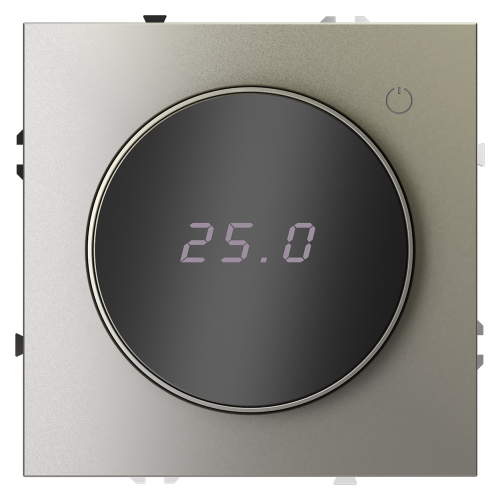 Терморегулятор электронный с индикацией и датчиком, для теплого пола, Шелк, VOLTUM S70 VLS070104