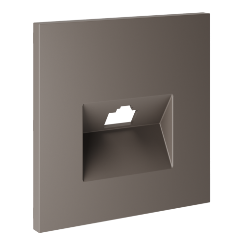 Лицевая панель для розетки компьютерной RJ45 Cat.6, Капучино, S70 Voltum VLS001314