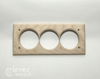 Накладка 3 местная межблокхаусная деревянная 261x118, Clever Wood