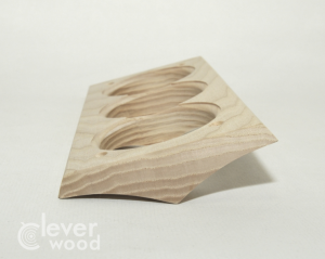 Накладка 3 местная межблокхаусная деревянная 261x118, Clever Wood