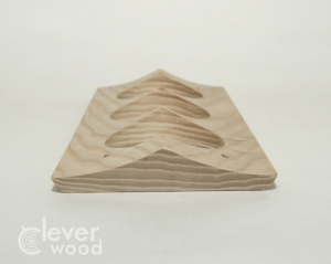 Накладка 3 местная межблокхаусная деревянная 261x118, Clever Wood