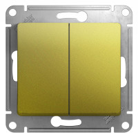 Выключатель 2 кл., Фисташковый, Glossa SE GSL001051