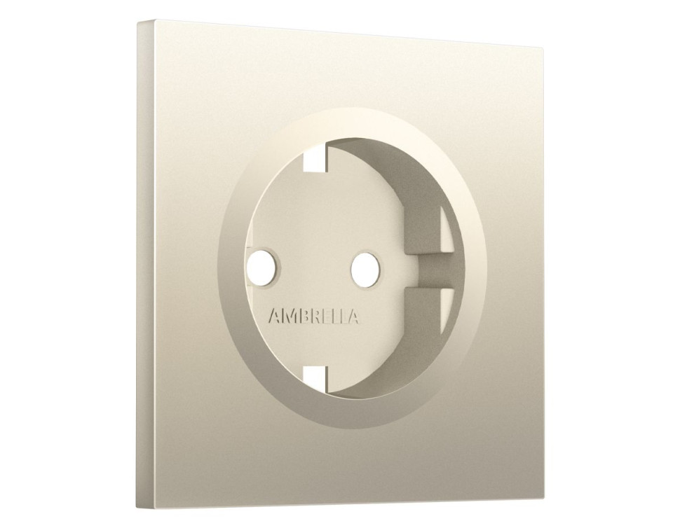 Лицевая панель розетки с З/К, Шёлк, Sigma Quant Ambrella Volt SP5460