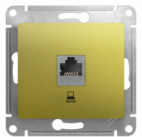 Розетка компьютерная RJ45 Cat. 5e, Фисташковый, Glossa SE GSL001081K