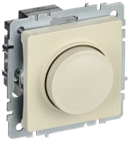 Диммер поворотно-нажимной 600Вт, Бежевый, Brite IEK BR-D20-0600-K10