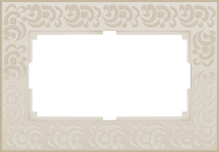 Рамка для двойной розетки пластик, Слоновая кость, Flock Werkel W0082303