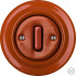 Выключатель кнопочный 1 кл. проходной, красно-коричневый глянцевый, Katy Paty OPAURGSl6 