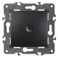 Розетка телевизионная TV оконечная, Антрацит, Эра Elegance 14-3101-05