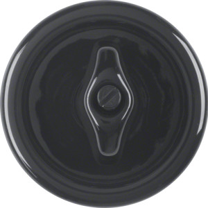 Накладка на механизм поворотного выключателя фарфор, Черный, Berker 16476500
