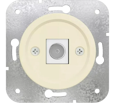 Розетка телевизионная TV (внутренний монт.), Слон. кость, Лахта ТМ МезонинЪ GE35321-02 Розетка телевизионная TV (внутренний монт.), Слон. кость, Лахта ТМ МезонинЪ GE35321-02