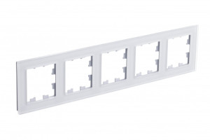 Рамка 5 местная, стекло, Белый, AtlasDesign Nature SE ATN320105