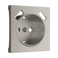 Лицевая панель розетки с З/К и USB зарядкой, Дымчатый, Werkel W1279504