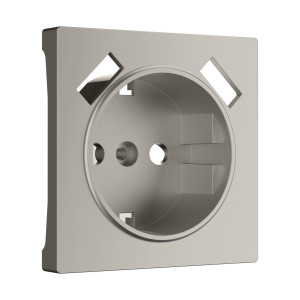 Лицевая панель розетки с З/К и USB зарядкой, Дымчатый, Werkel W1279504