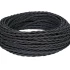 Ретро кабель витой 3x1,5 Черный, ТМ МезонинЪ GE70151-05 (1 метр)