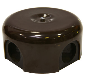 Распаечная коробка керамика D90х48, коричневый Lindas 33512