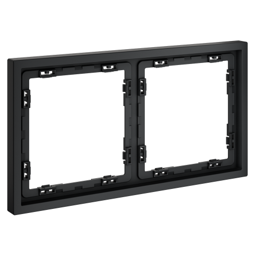 Рамка 2 местная, пластик, Графит, Voltum S70 VLS100207