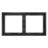 Рамка 2 местная, пластик, Графит, Voltum S70 VLS100207