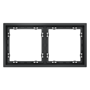 Рамка 2 местная, пластик, Графит, Voltum S70 VLS100207