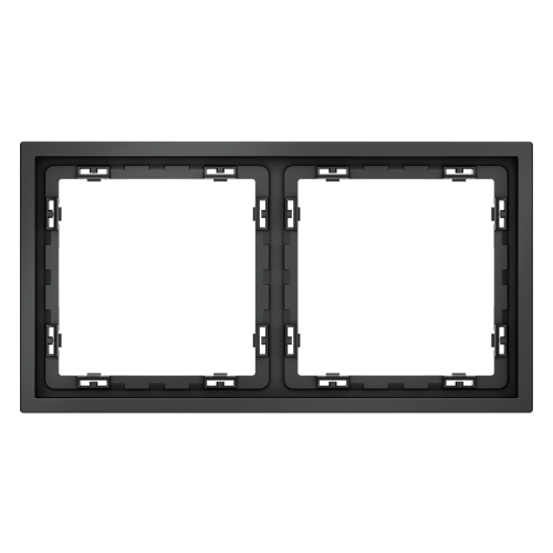 Рамка 2 местная, пластик, Графит, Voltum S70 VLS100207