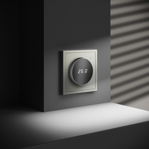 Терморегулятор электронный с индикацией и датчиком, для теплого пола, Сталь, VOLTUM S70 VLS070105