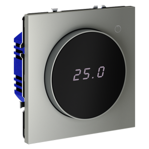 Терморегулятор электронный с индикацией и датчиком, для теплого пола, Сталь, VOLTUM S70 VLS070105