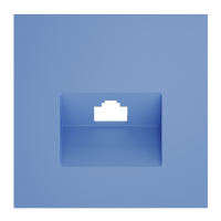 Лицевая панель для розетки компьютерной RJ45 Cat.6, Деним, S70 Voltum VLS001315