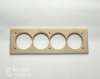 Накладка 4 местная межблокхаусная деревянная 330x118, Clever Wood