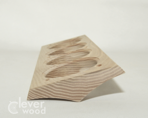 Накладка 4 местная межблокхаусная деревянная 330x118, Clever Wood