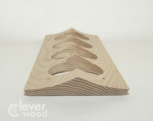 Накладка 4 местная межблокхаусная деревянная 330x118, Clever Wood