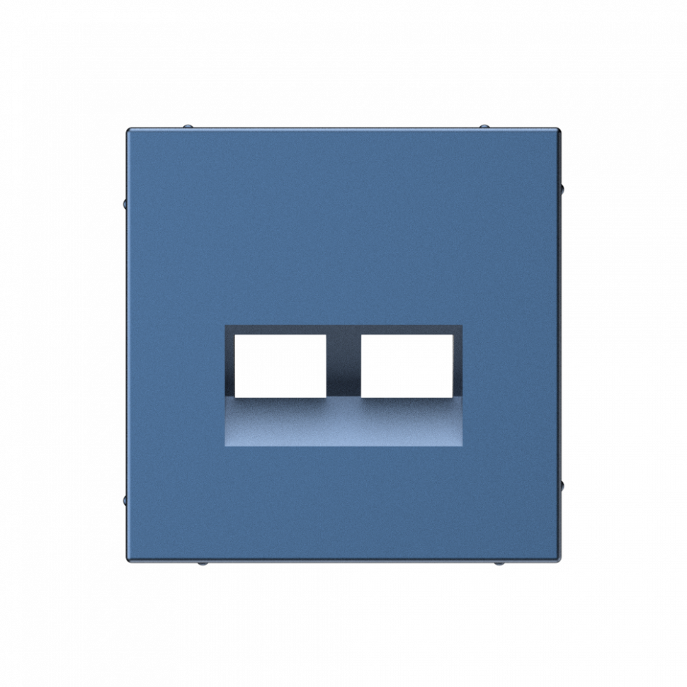 Лицевая панель для розетки компьютерной 2-ой RJ45 Keystone, Аквамарин, ArtGallery SE GAL001190