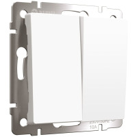 Кнопка без фиксации 2 кл., Белый матовый, Werkel W1122461