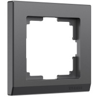 Рамка 1 местная пластик, Графит матовый, Stark Werkel W0011864