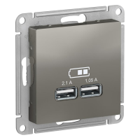 Розетка USB для зарядки, Сталь, AtlasDesign  SE ATN000933