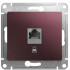 Розетка компьютерная RJ45 Cat. 5e, Баклажанный, Glossa SE GSL001181K