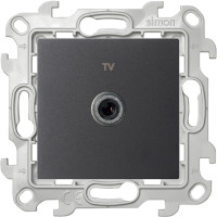 Розетка телевизионная TV, Графит, Simon 24 2450477-038