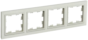 Рамка 4 местная, Бежевый, Brite IEK BR-M42-K10