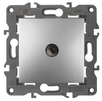 Розетка телевизионная TV оконечная, Алюминий, Эра Elegance 14-3101-03