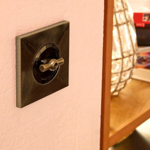 Выключатель поворотный 2 кл. (4 положения), Черный, Vintage LK Studio 880608-1