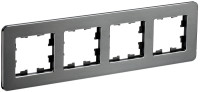 Рамка 4 местная, металл, Титан RE, Brite IEK BR-M42-M-01-K48