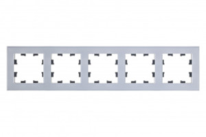 Рамка 5 местная, стекло, Алюминий, AtlasDesign Nature SE ATN320305
