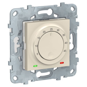 Терморегулятор теплого пола механический, бежевый, Unica New Schneider NU550144