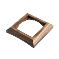 Рамка 1 местная деревянная под электрику JUNG/ABB Basic 55 на бревно D300, орех, DecoWood СМО551-300