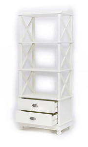 Стеллаж Трике-4 из массива березы, Белый, TADORNA 113А-W