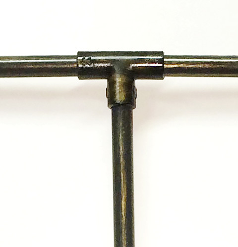Тройник соединительный для декоративной трубы D16, пластик, бронза Bironi BTT1-16-25-5