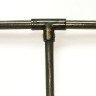 Тройник соединительный для декоративной трубы D16, пластик, бронза Bironi BTT1-16-25-5