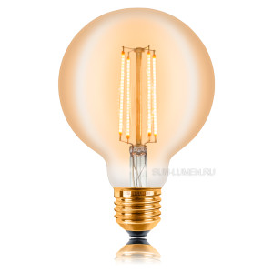 Ретро лампа светодиодная диммируемая LED G95 4Вт E27 2200K Sun Lumen 057-158