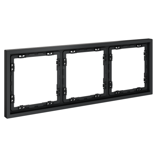 Рамка 3 местная, пластик, Графит, Voltum S70 VLS100307